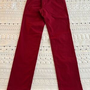 Armani Exchange Red Chinos Timeless Style